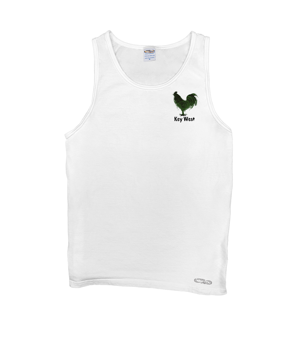 White tank top with a logo on a white background View 4