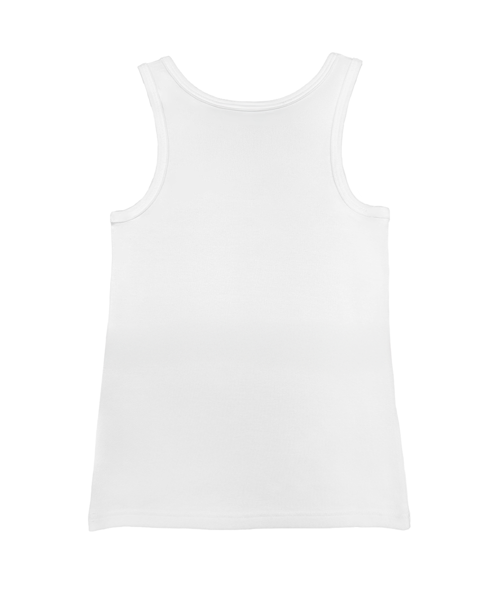 White tank top on a white background View 4