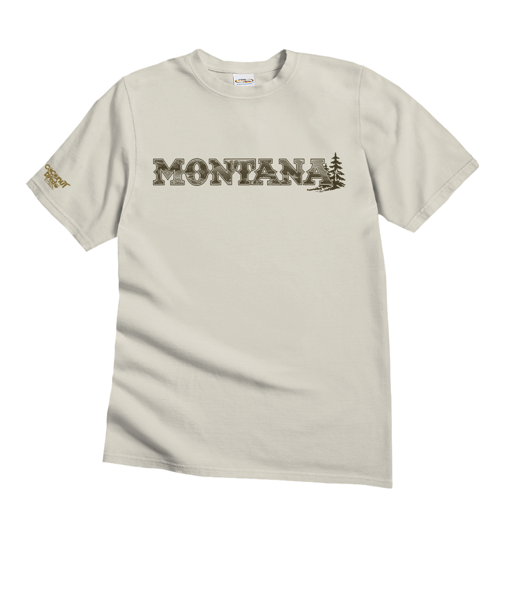 Aloha Montana Coconut Dyed Short Sleeve Crewneck T-Shirt