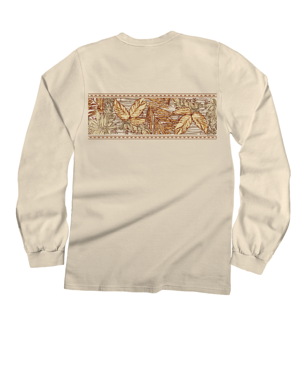 Long-sleeve shirt with a decorative pattern on the back against a white background View 4