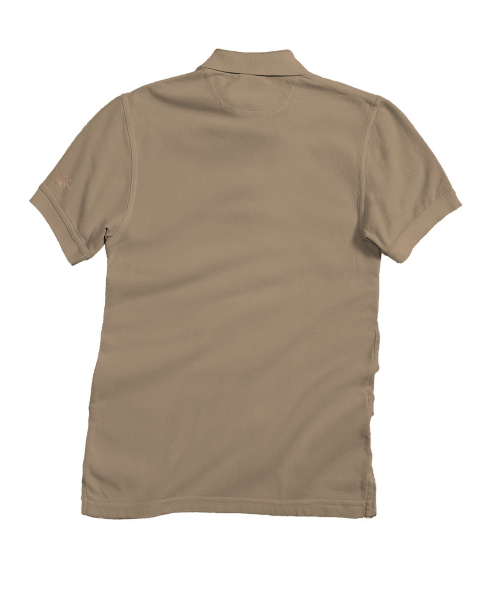 Brown polo shirt on a white background View 4