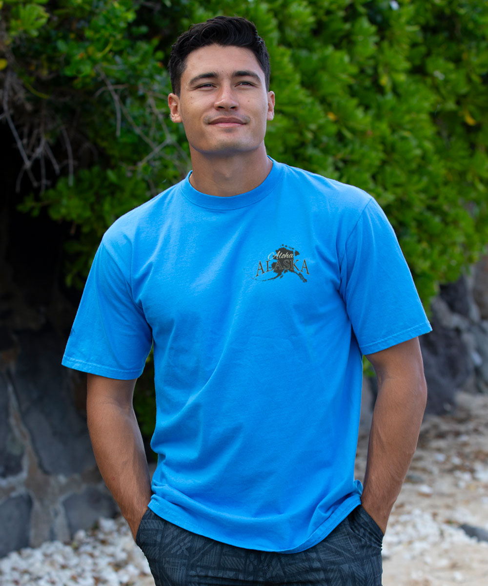 Aloha Alaska - Blue Hawaii Dyed Short Sleeve Crewneck T-Shirt