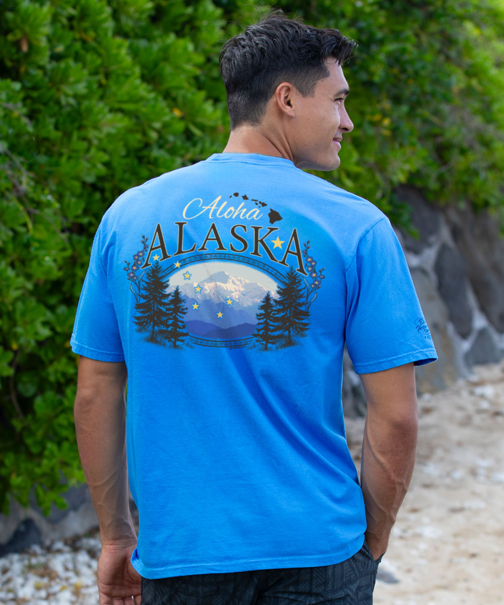 Aloha Alaska - Blue Hawaii Dyed Short Sleeve Crewneck T-Shirt