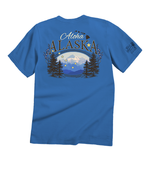 Aloha Alaska - Blue Hawaii Dyed Short Sleeve Crewneck T-Shirt