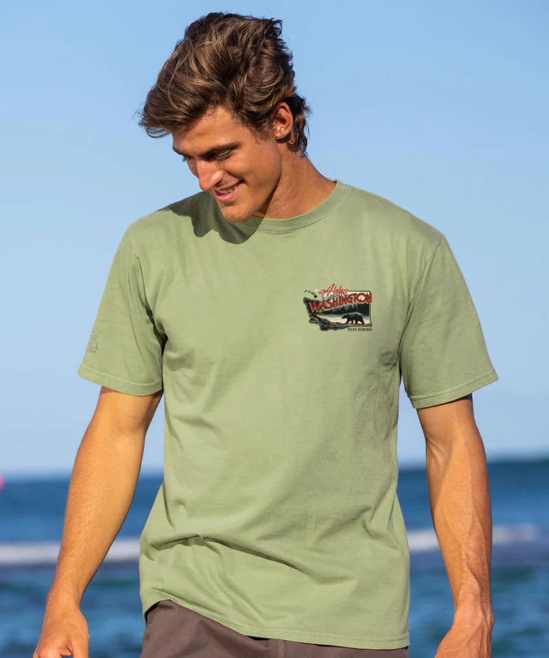 Aloha Washington - Hemp Dyed Short Sleeve Crewneck T-Shirt