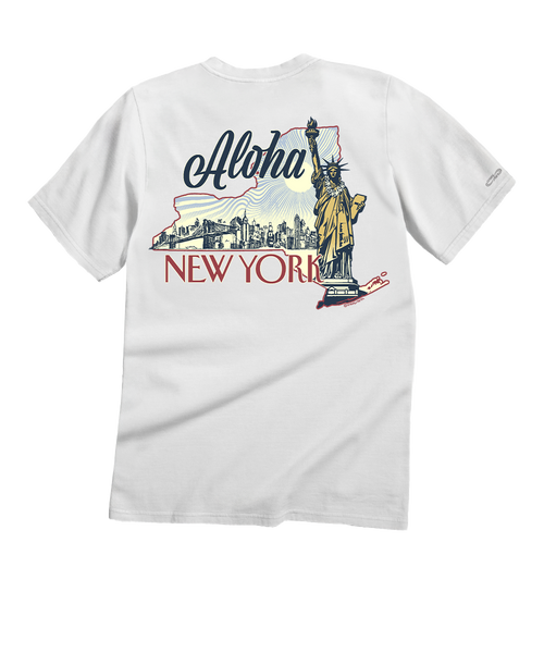 Aloha New York - White Short Sleeve Crewneck T-Shirt