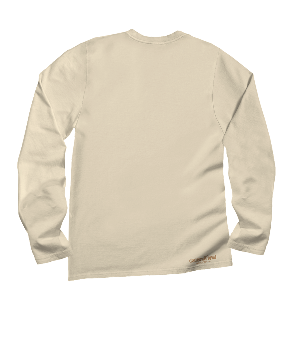 Beige long-sleeve shirt on a white background View 4