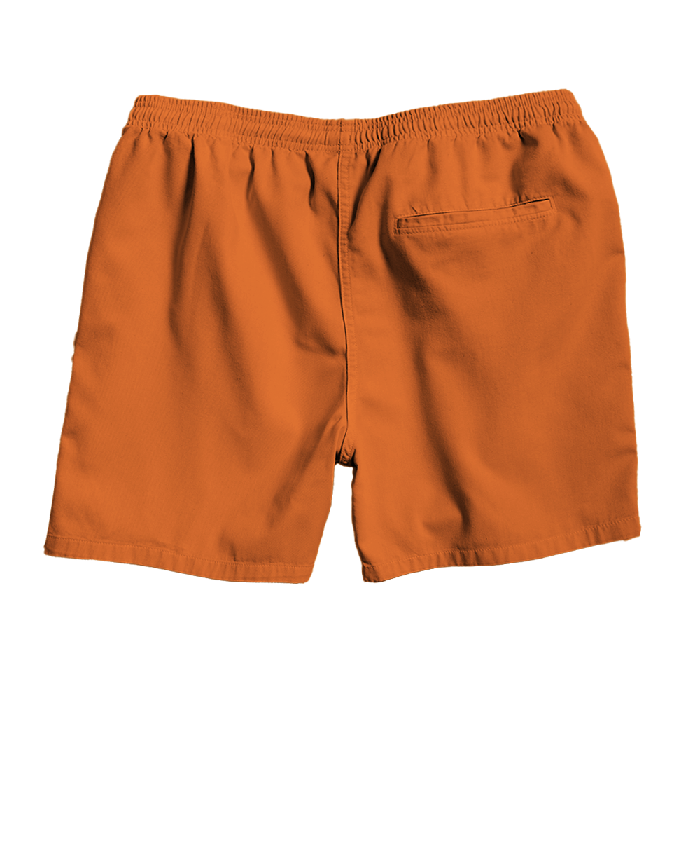 Mustard yellow shorts on a white background View 4