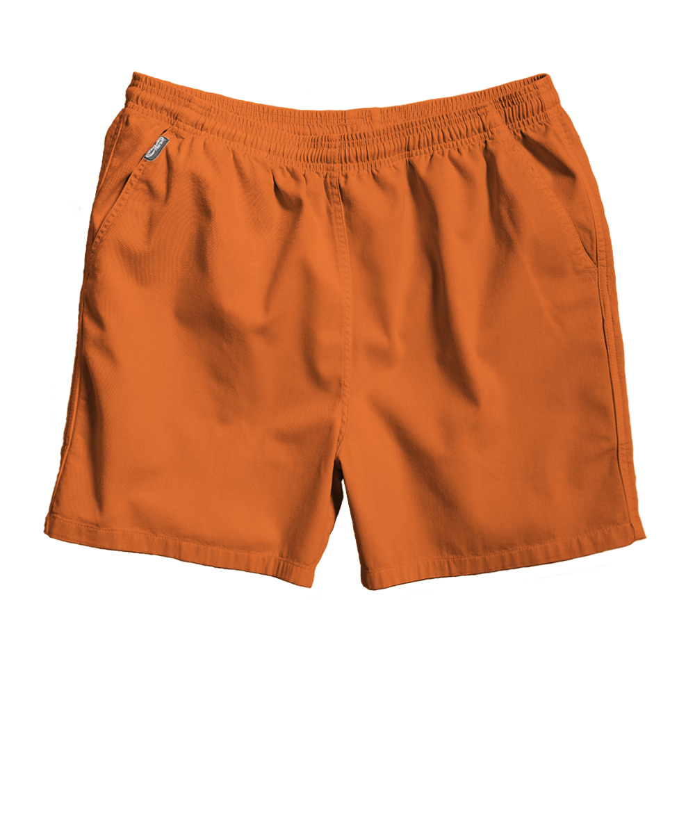 Mustard yellow shorts on a white background View 1