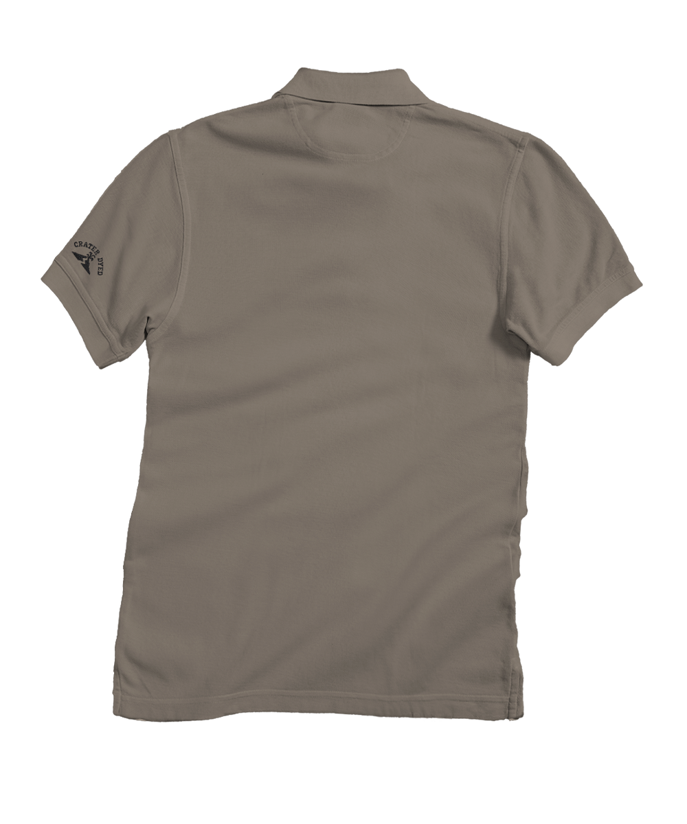 Crater Dyed polo shirt on a white background View 4