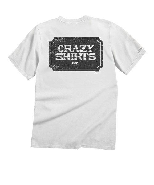 k0071piu1uguale3 CRAZY BIG SHIRT2点 70s Logo - White Short Sleeve Crewneck T-Shirt