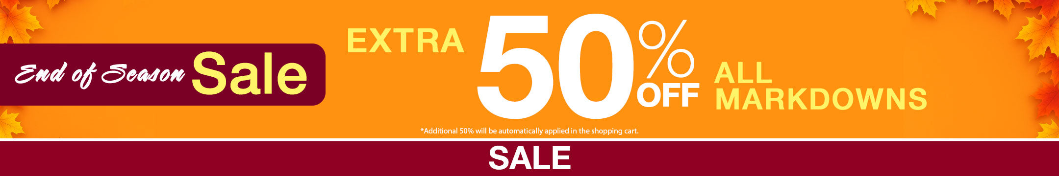 End of Season Sale banner for Sale
