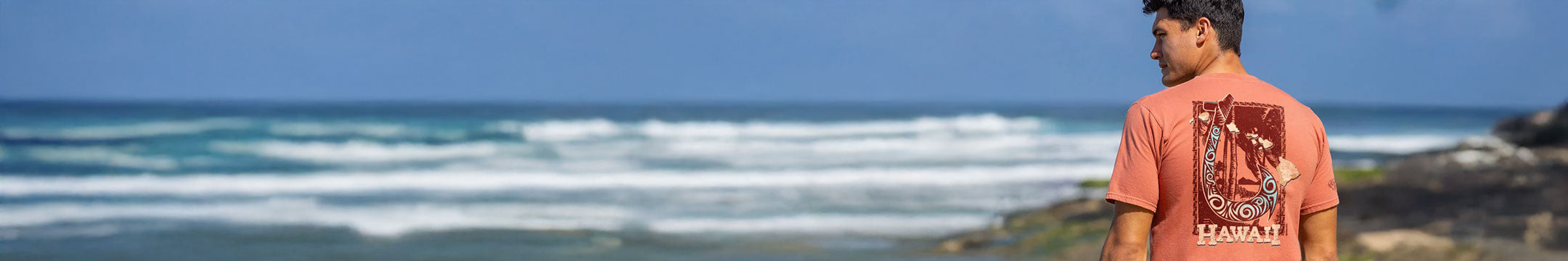 Person standing on a beach with ocean waves in the background