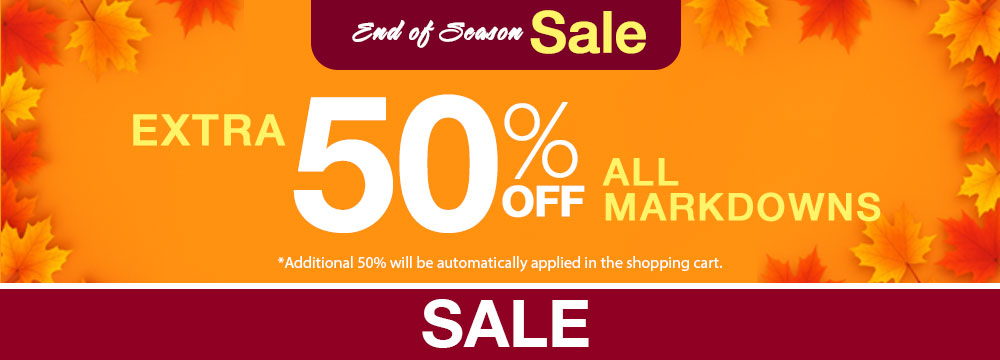 End of Season Sale banner for sale page