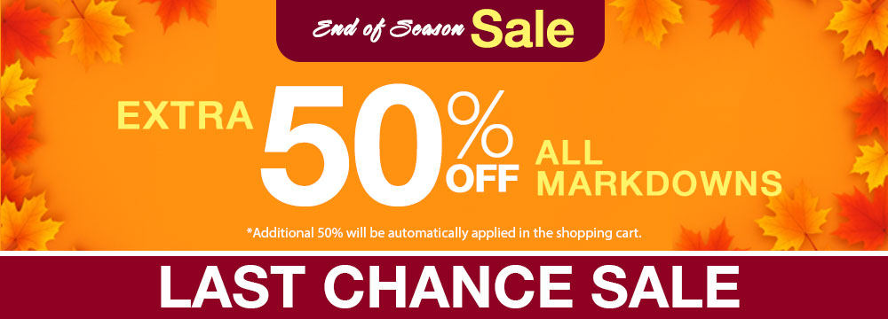 End of Season Sale banner for last chance sale