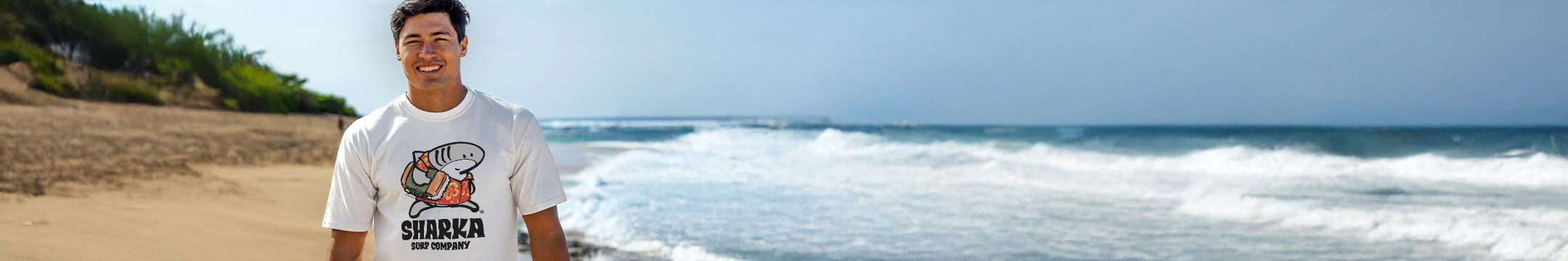 Person standing on a beach with ocean waves in the background