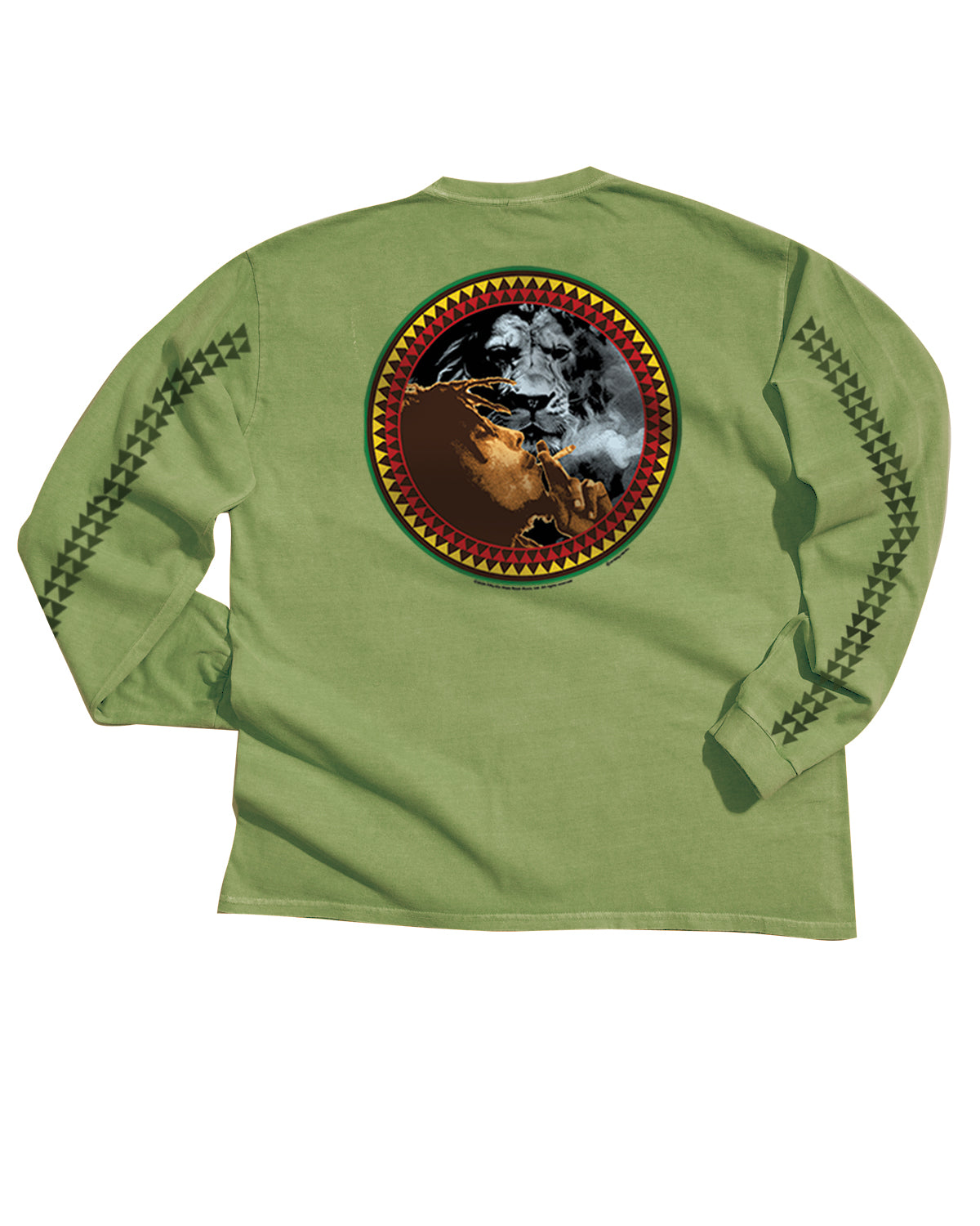 Bob Marley Spliff - Hemp Dyed Long Sleeve Crewneck T-Shirt