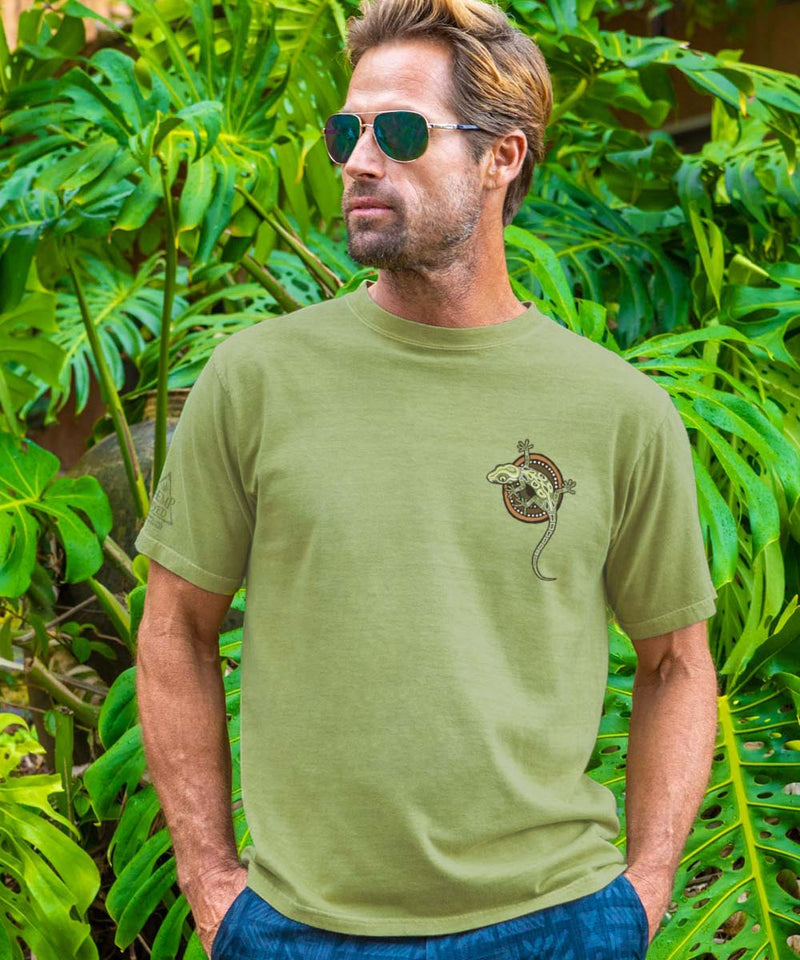 Gecko Mosaic - Hemp Dyed Short Sleeve Crewneck T-Shirt
