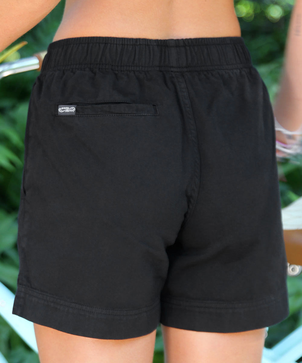 Black Shoreline Twill Shorts