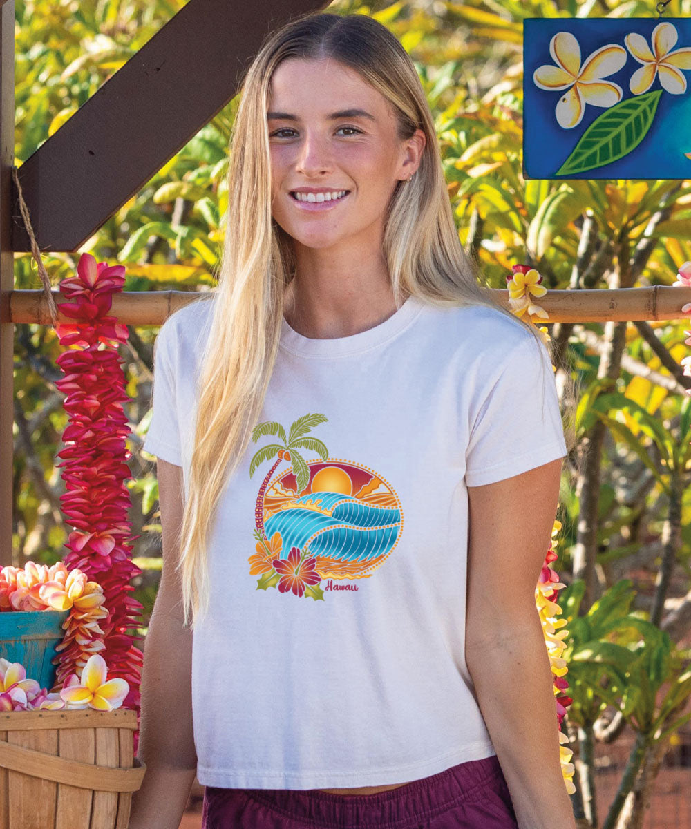 Tropical Paradise - Coconut Dyed Short Sleeve Crewneck T-Shirt