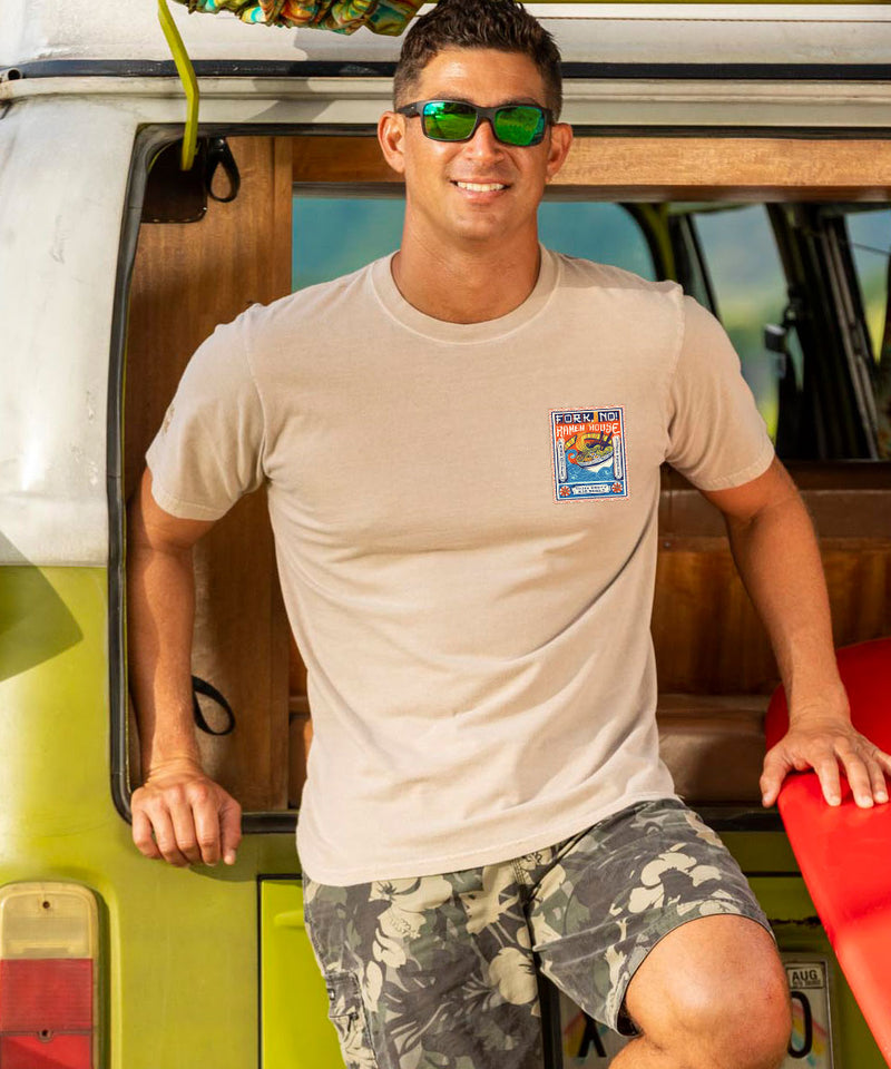 Fork No - Kona Coffee Dyed Short Sleeve Crewneck T-Shirt