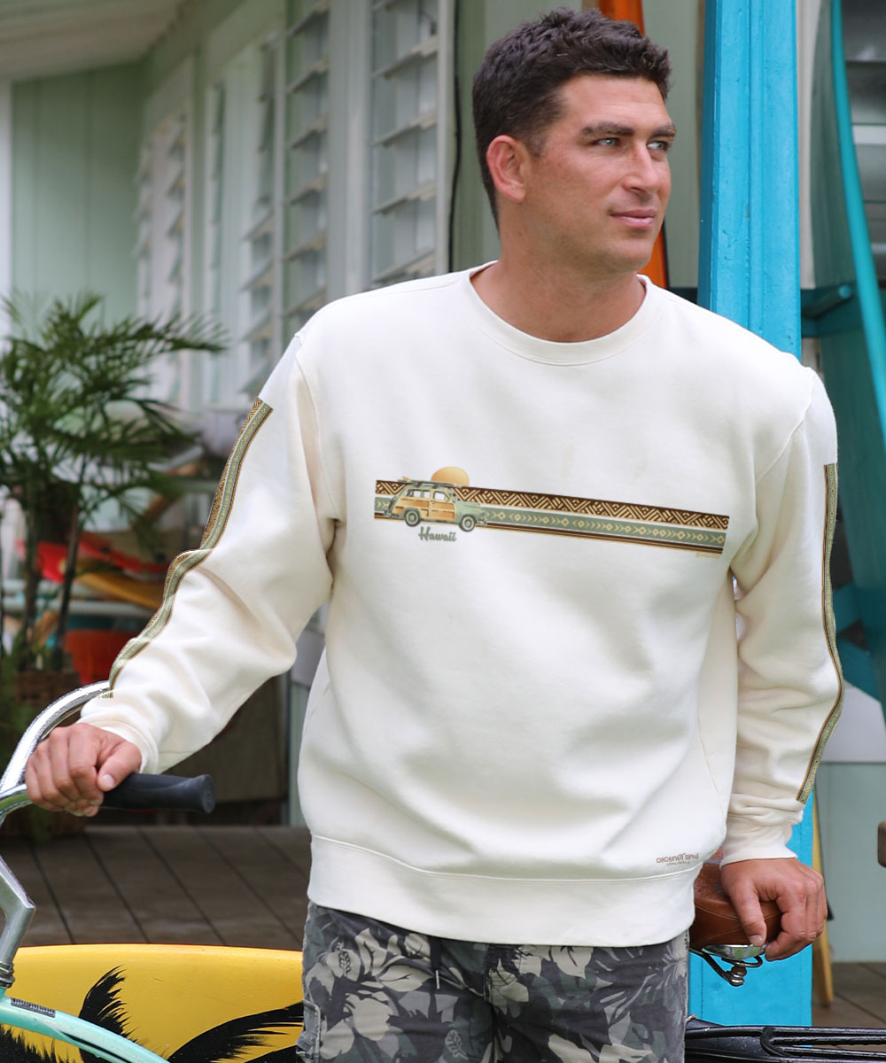 Woody Wagon Band - Coconut Dyed Long Sleeve Sweatshirt