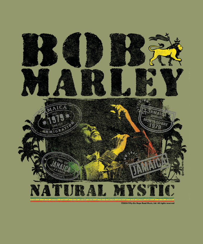 Bob Marley Natural Mystic - Hemp Dyed Short Sleeve Crewneck T-Shirt