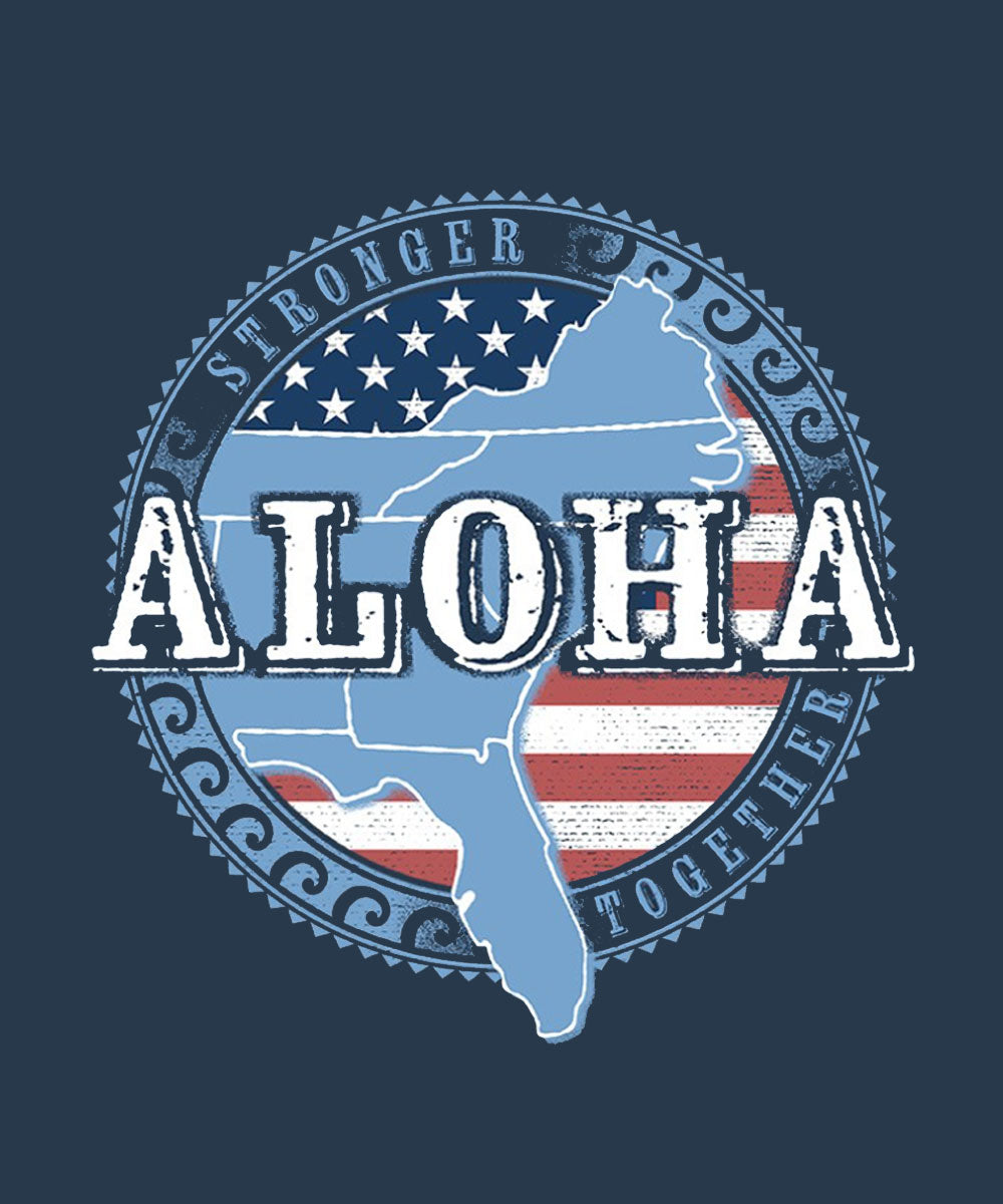 Aloha Stronger Together - Navy Short Sleeve Crewneck T-Shirt