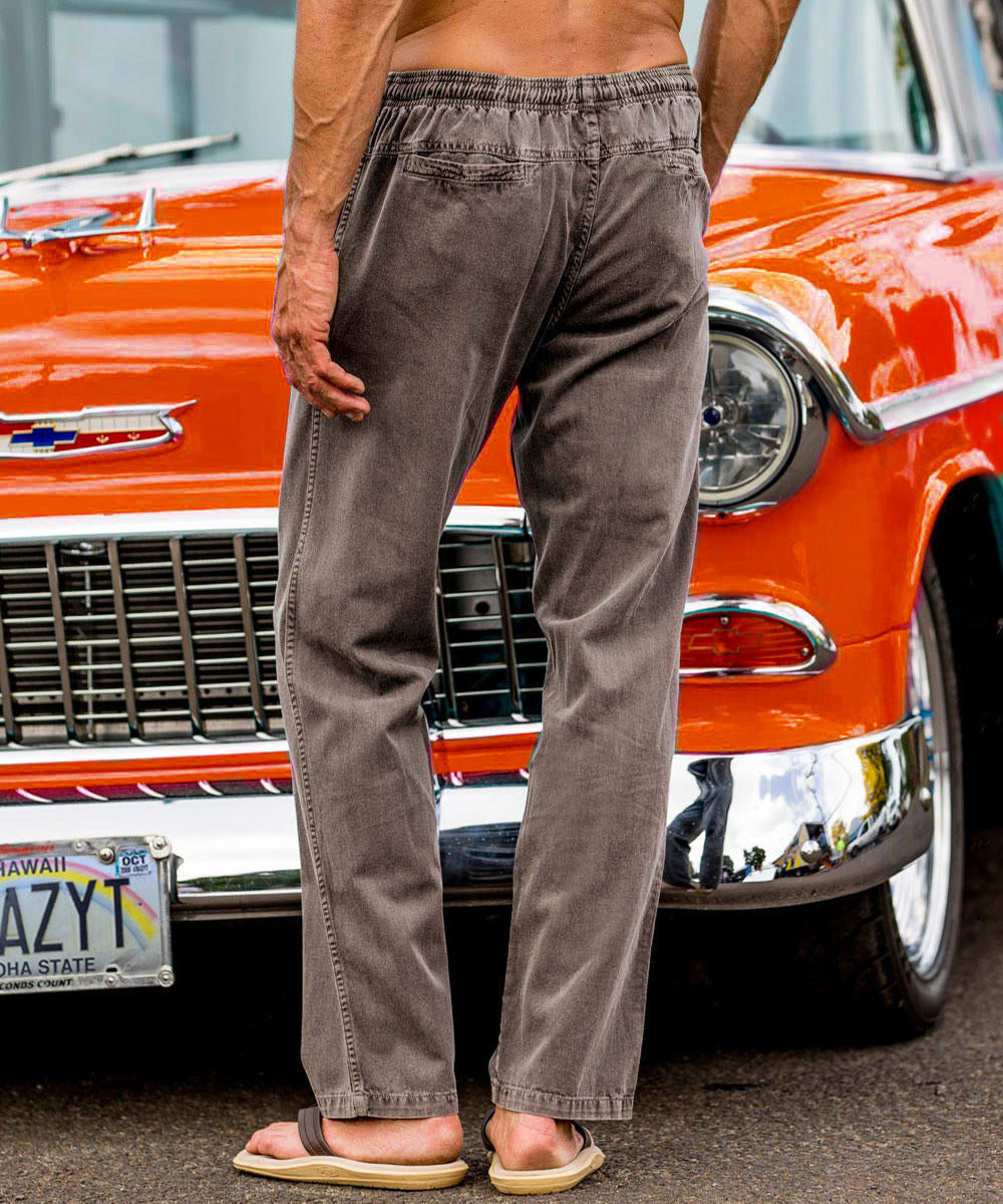 Root Beer Dyed Twill Pants | 100% Cotton, Comfortable & Stylish