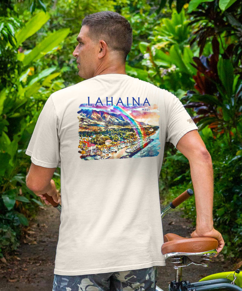 Lahaina Watercolor - Coconut Dyed Short Sleeve Crewneck T-Shirt
