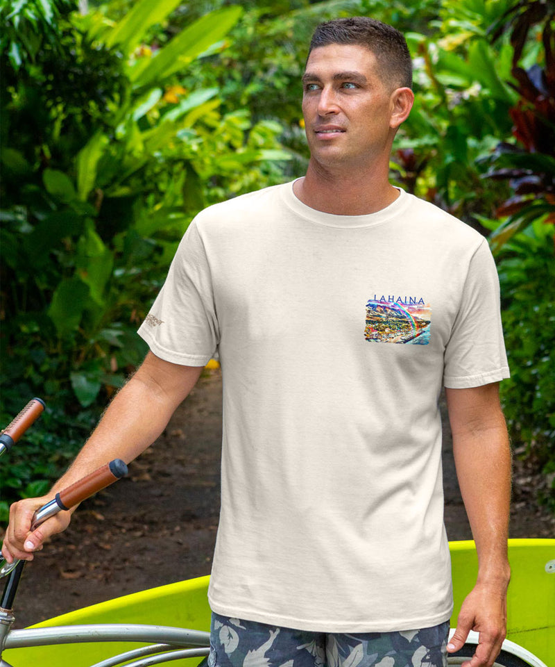 Lahaina Watercolor - Coconut Dyed Short Sleeve Crewneck T-Shirt