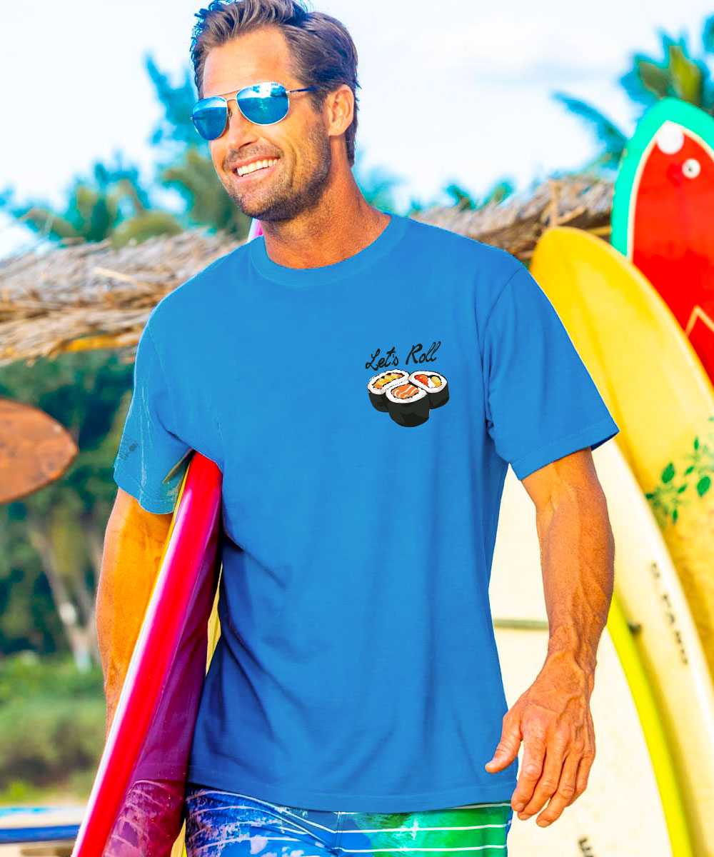Miso Happy T-Shirt | Men's Blue Hawaii Dyed Crewneck