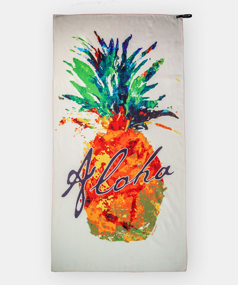 Splatter Pineapple - Microfiber Beach Towel