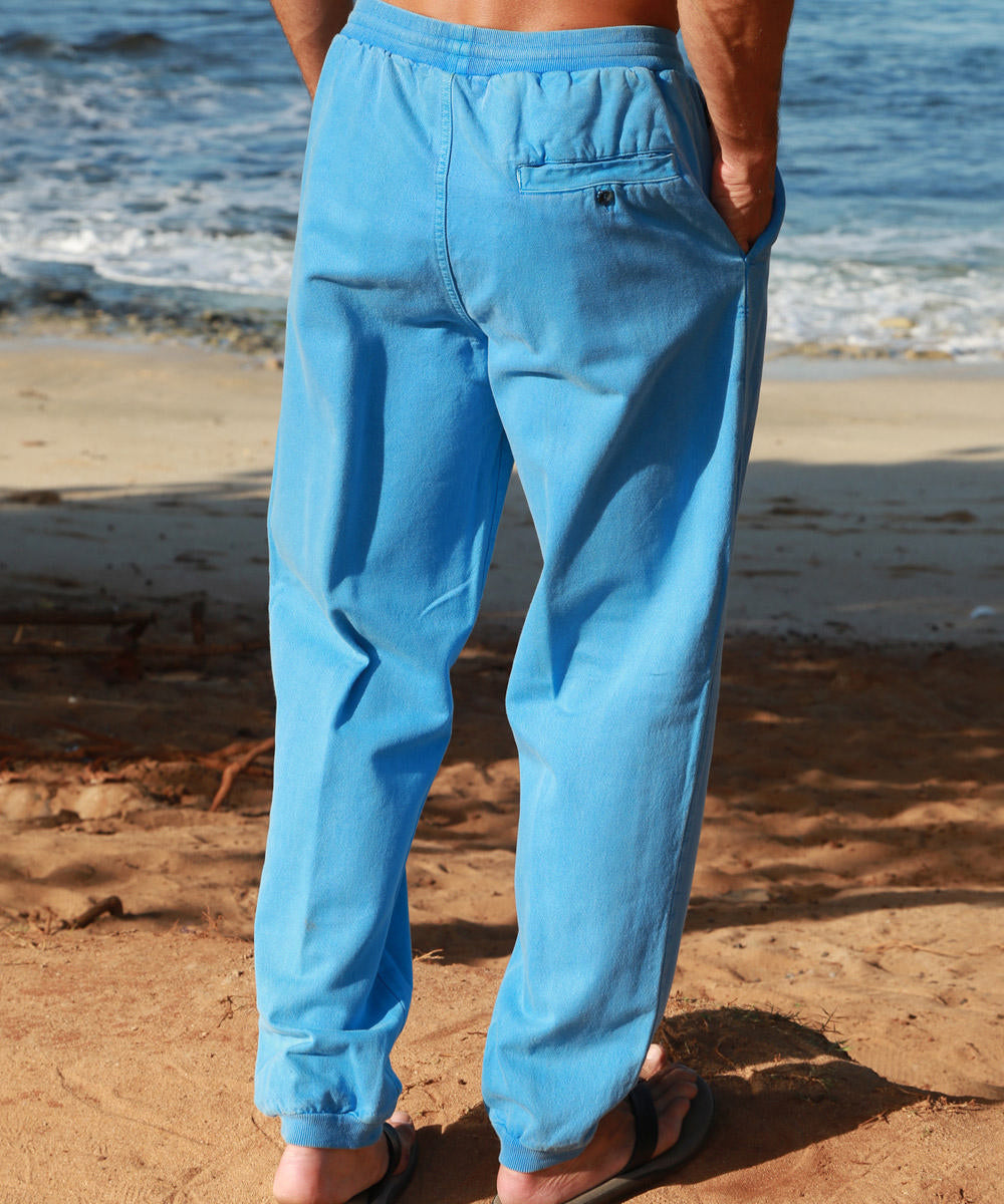 Blue Hawaii Dyed Canton Pants | 100% Heavyweight Cotton