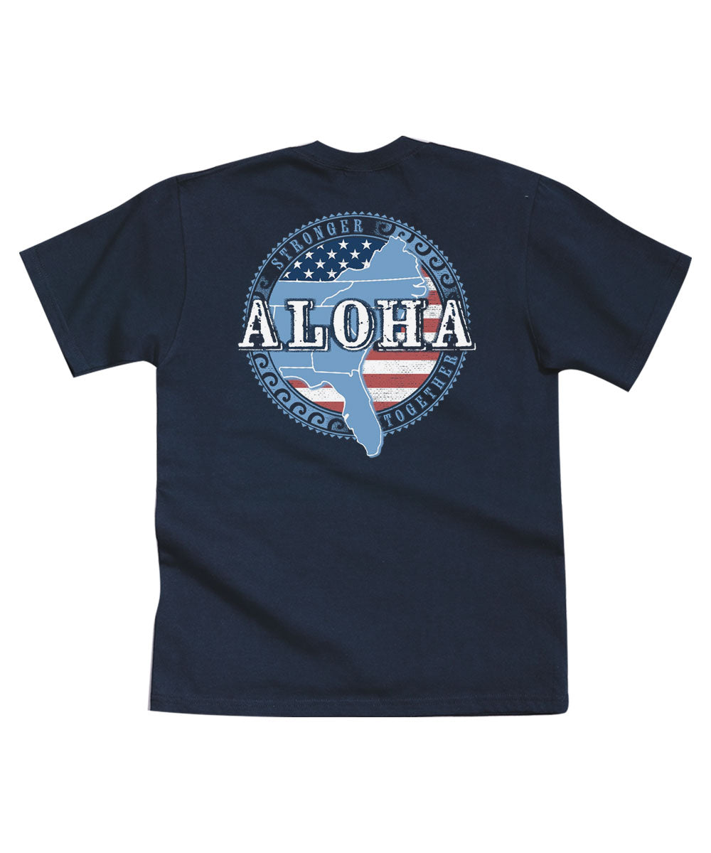 Aloha Stronger Together - Navy Short Sleeve Crewneck T-Shirt