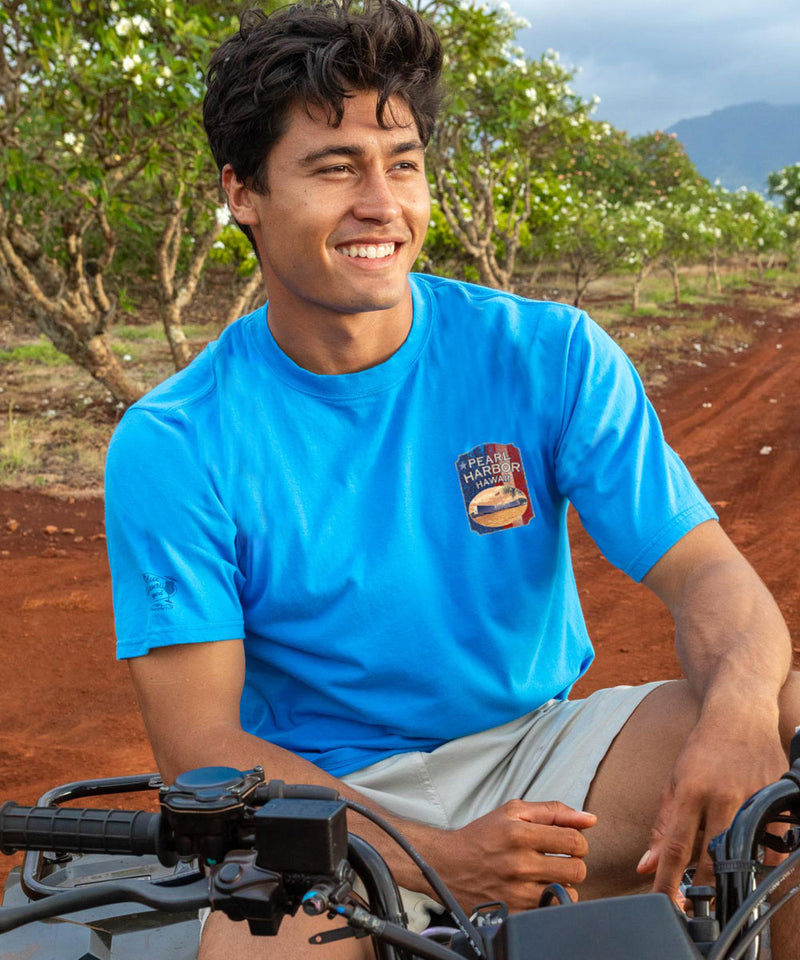 Pearl Harbor Vintage - Blue Hawaii Dyed Short Sleeve Crewneck T-Shirt