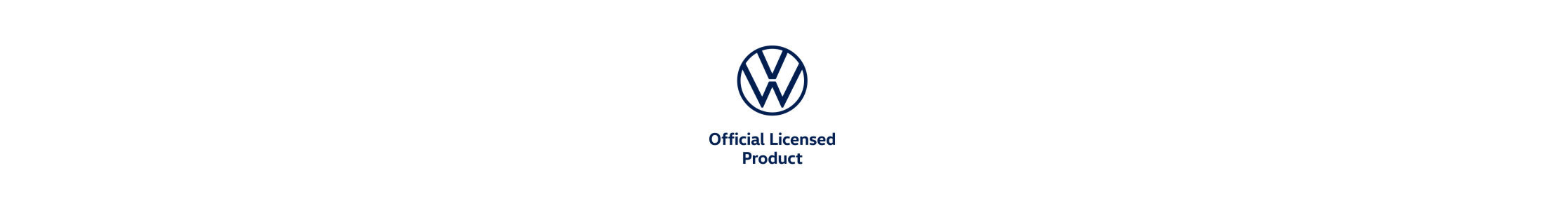 Volkswagen logo with 'Official Licensed Product' text on a white background